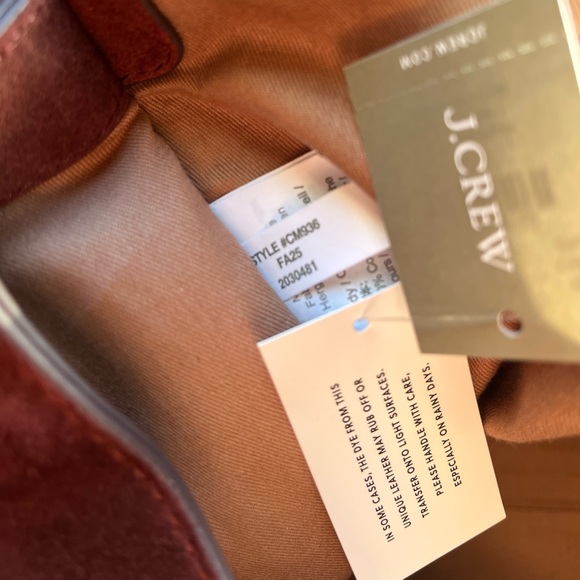 NWT J.Crew Large Berkeley tote in suede Brown - Picture 11 of 13